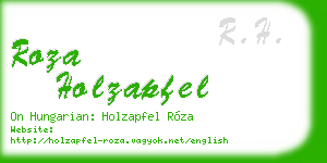 roza holzapfel business card
